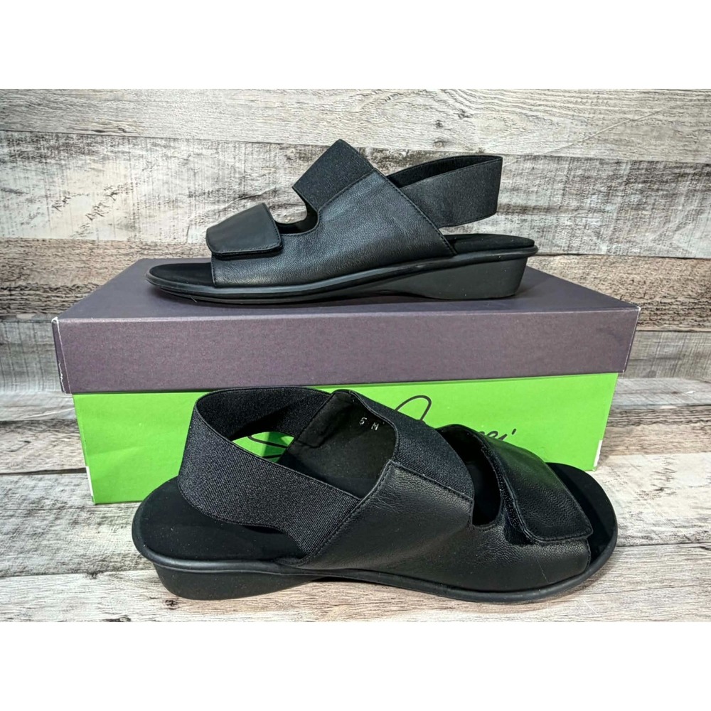 Sesto Meucci Women Ellise Shoes Black Nappa Size 5M